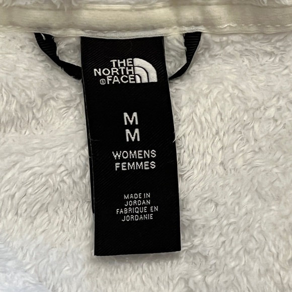 North Face White Full Zip Fleece Jacket | size M - Picture 5 of 6